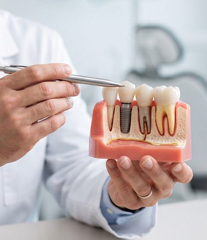 A dental implant consultation